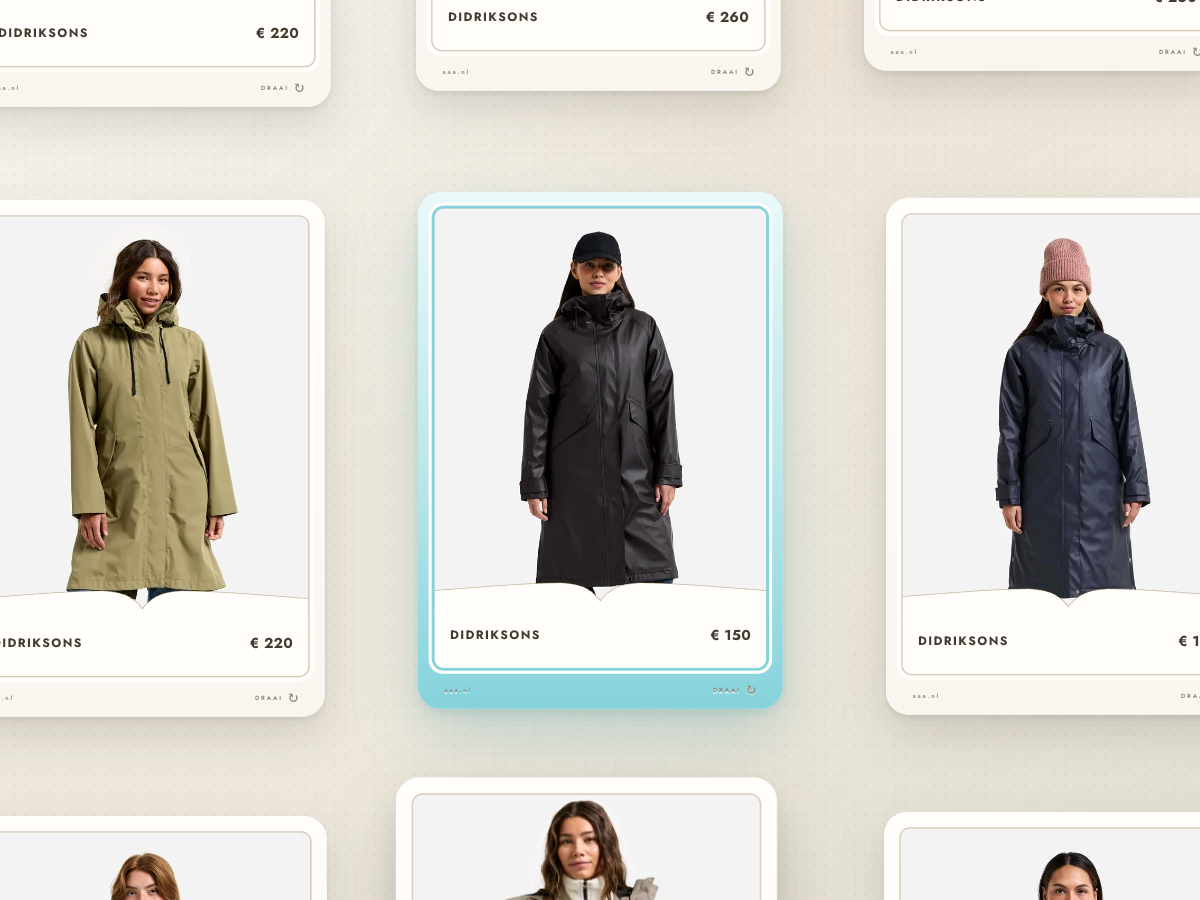 Dezelfde parka wordt het vertrekpunt van een nieuwe omgeving met verwante artikelen.